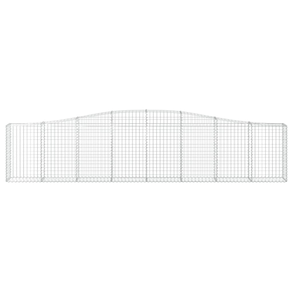 Schanskorven 15 st gewelfd 400x30x80/100 cm ijzer 15 400 x 30 x 80/100 cm
