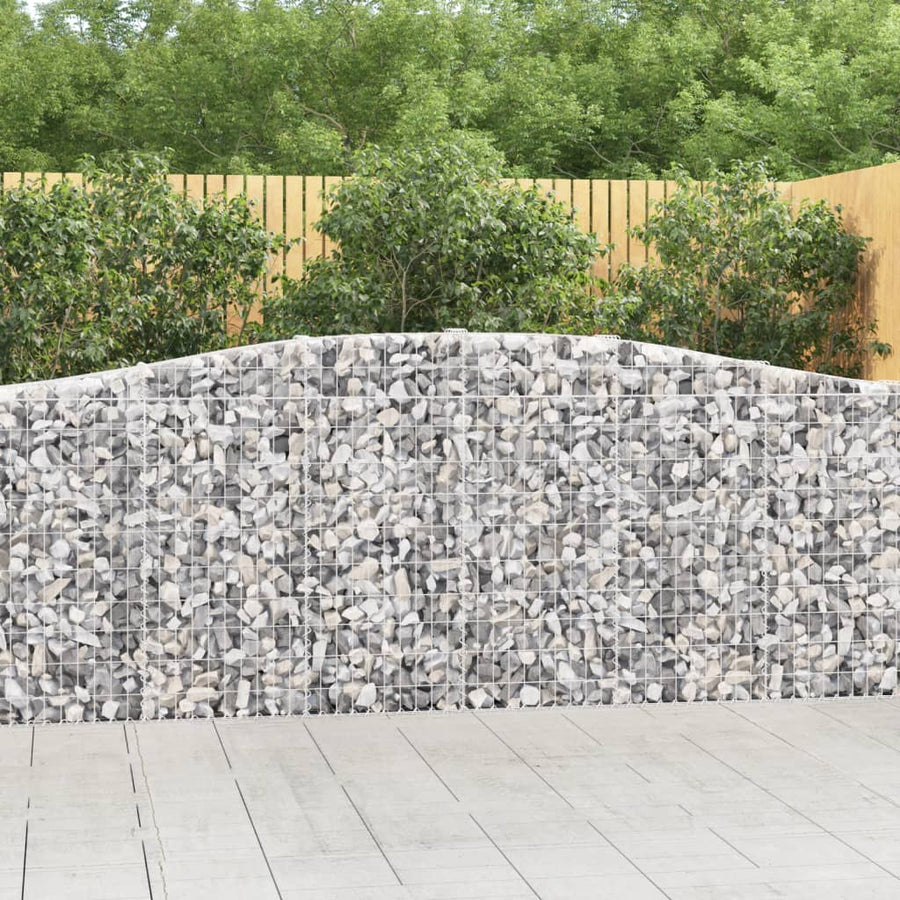 Schanskorven 3 st gewelfd 400x30x100/120 cm ijzer 3 400 x 30 x 100/120 cm