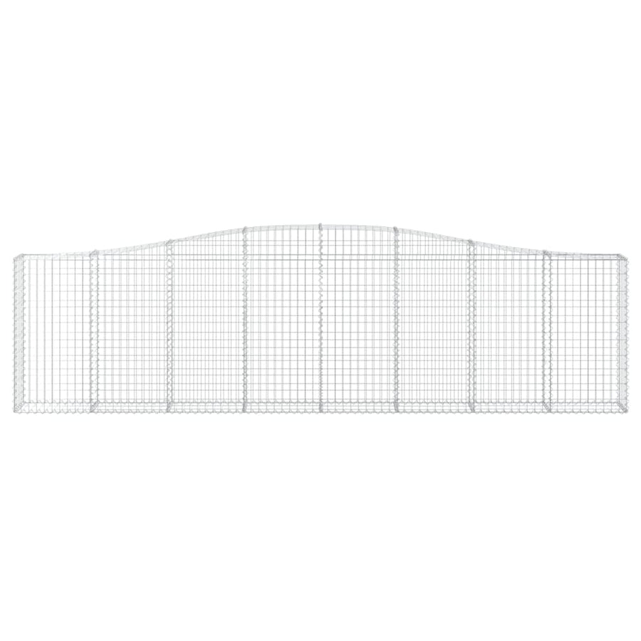 Schanskorven 5 st gewelfd 400x30x100/120 cm ijzer 5 400 x 30 x 100/120 cm