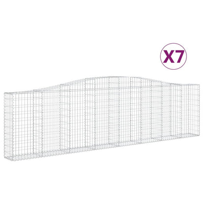 Schanskorven 7 st gewelfd 400x30x100/120 cm ijzer 7 400 x 30 x 100/120 cm
