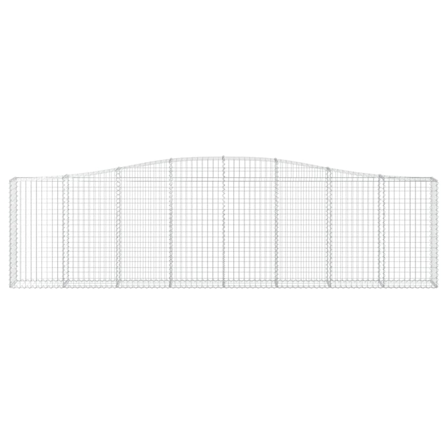 Schanskorven 8 st gewelfd 400x30x100/120 cm ijzer 8 400 x 30 x 100/120 cm