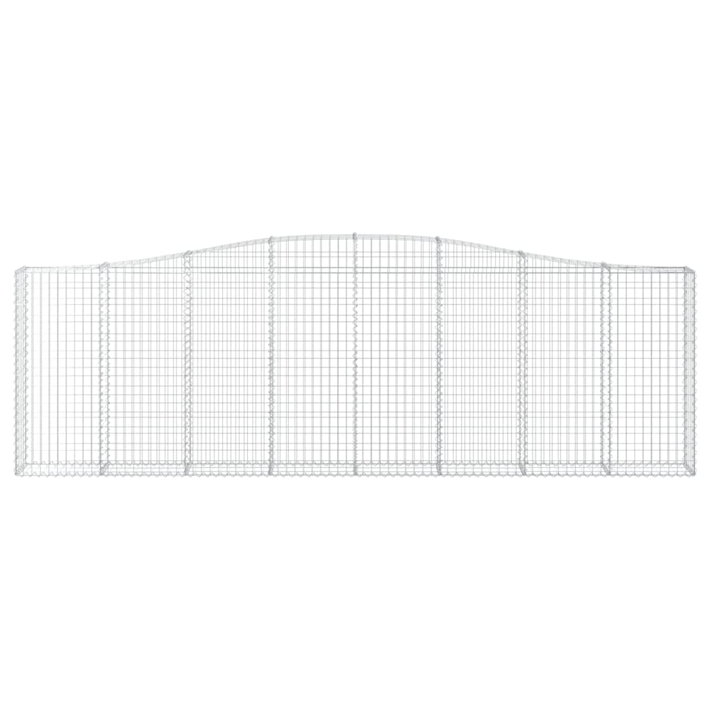 Schanskorven 8 st gewelfd 400x30x120/140 cm ijzer 8 400 x 30 x 120/140 cm