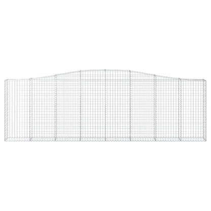 Schanskorven 8 st gewelfd 400x30x120/140 cm ijzer 8 400 x 30 x 120/140 cm