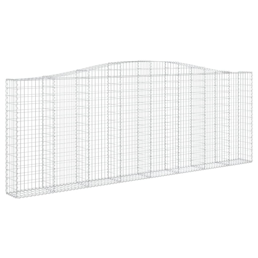 Schanskorven 2 st gewelfd 400x30x140/160 cm ijzer 2 400 x 30 x 140/160 cm