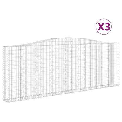 Schanskorven 3 st gewelfd 400x30x140/160 cm ijzer 3 400 x 30 x 140/160 cm