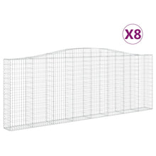 Schanskorven 8 st gewelfd 400x30x140/160 cm ijzer 8 400 x 30 x 140/160 cm