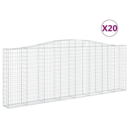 Schanskorven 20 st gewelfd 400x30x140/160 cm ijzer 20 400 x 30 x 140/160 cm