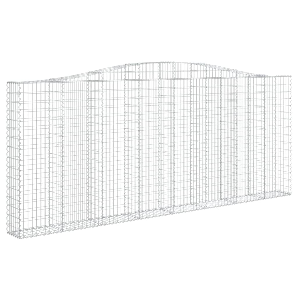 Schanskorven 2 st gewelfd 400x30x160/180 cm ijzer 2 400 x 30 x 160/180 cm