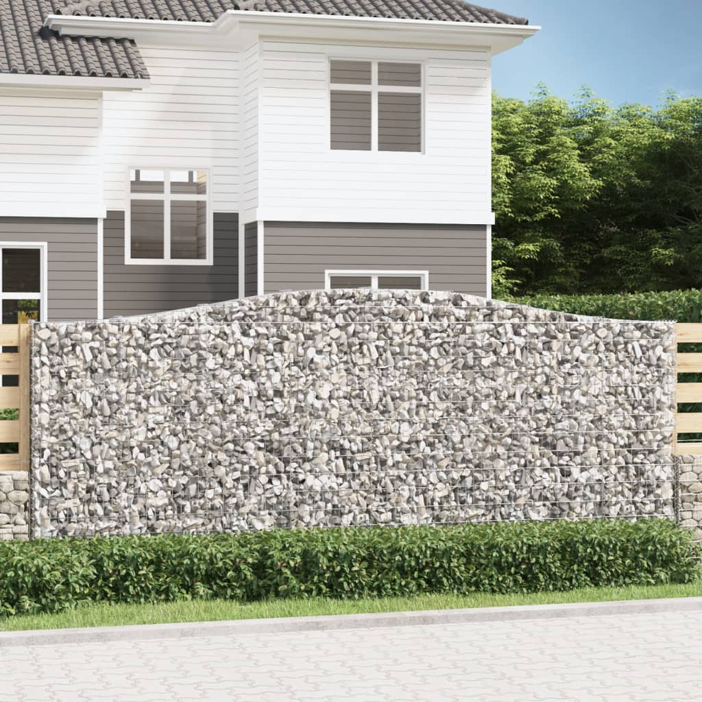 Schanskorven 2 st gewelfd 400x30x160/180 cm ijzer 2 400 x 30 x 160/180 cm