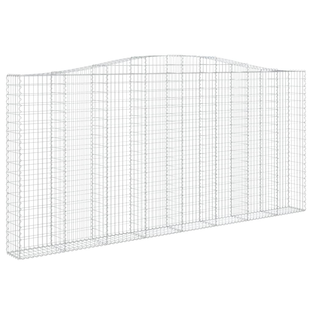 Schanskorven 2 st gewelfd 400x30x180/200 cm ijzer 2 400 x 30 x 180/200 cm