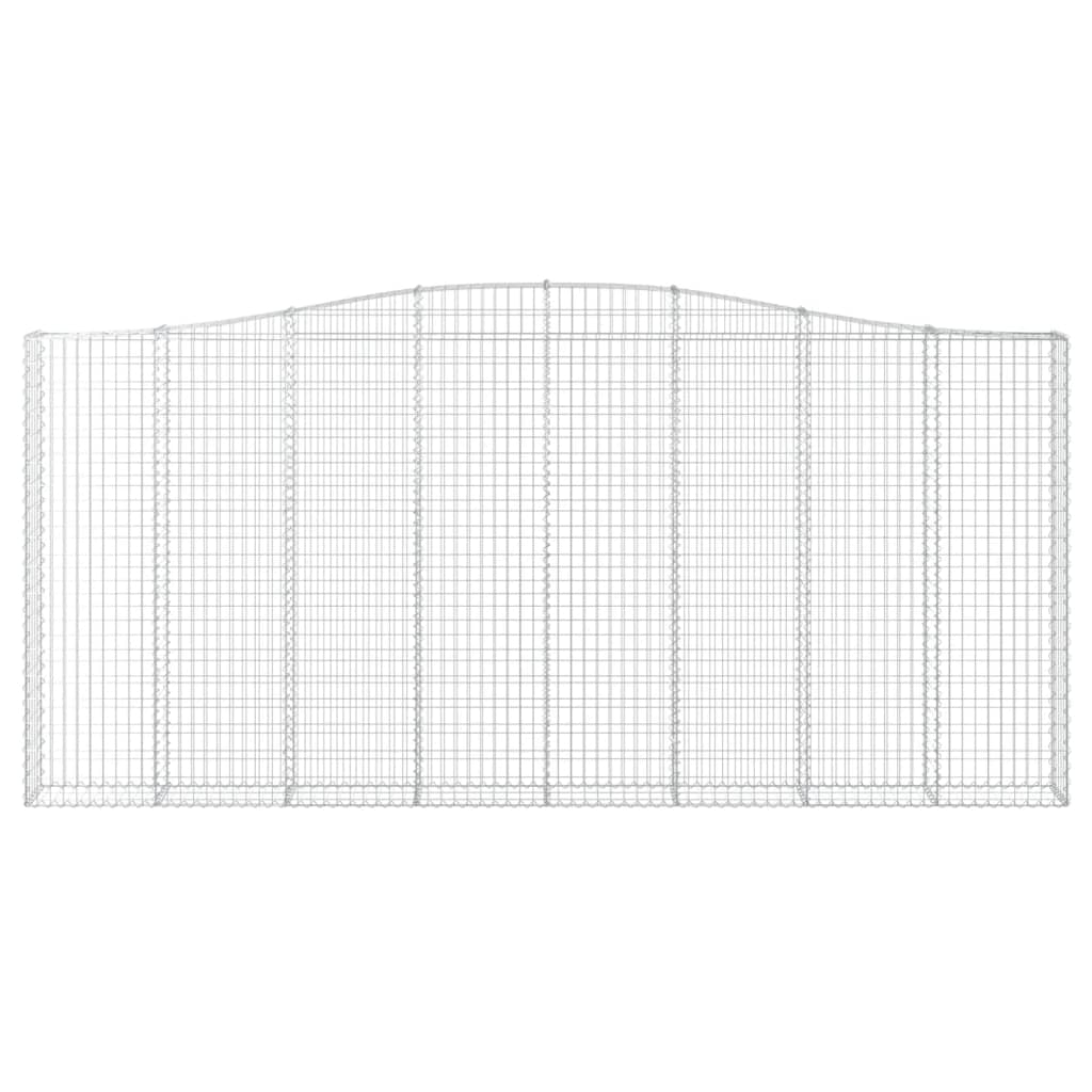 Schanskorven 2 st gewelfd 400x30x180/200 cm ijzer 2 400 x 30 x 180/200 cm