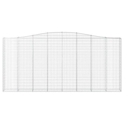 Schanskorven 2 st gewelfd 400x30x180/200 cm ijzer 2 400 x 30 x 180/200 cm