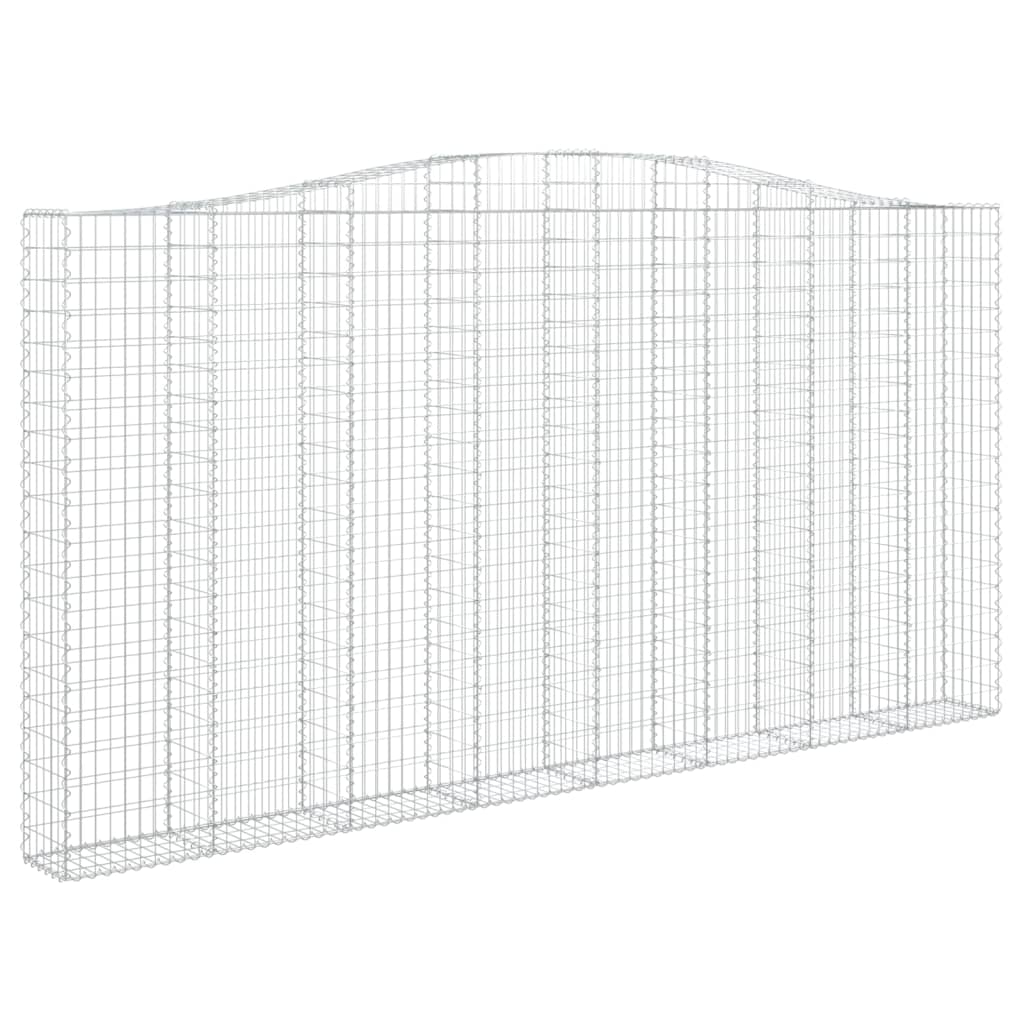 Schanskorven 2 st gewelfd 400x30x200/220 cm ijzer 2 400 x 30 x 200/220 cm