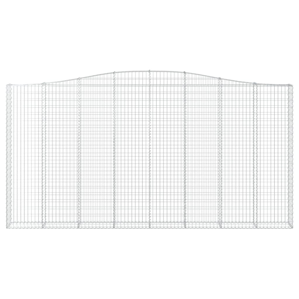 Schanskorven 2 st gewelfd 400x30x200/220 cm ijzer 2 400 x 30 x 200/220 cm