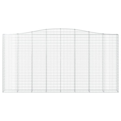 Schanskorven 2 st gewelfd 400x30x200/220 cm ijzer 2 400 x 30 x 200/220 cm