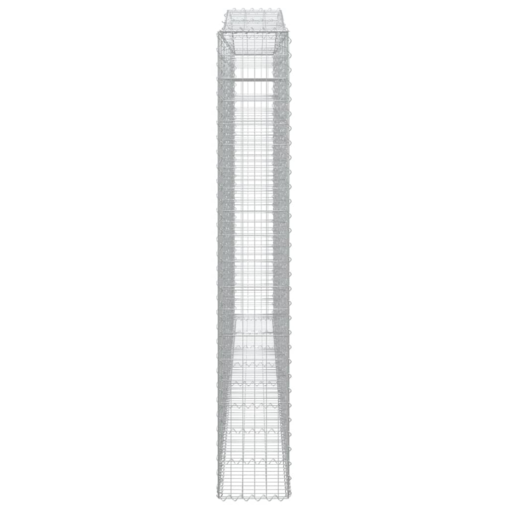 Schanskorven 2 st gewelfd 400x30x200/220 cm ijzer 2 400 x 30 x 200/220 cm
