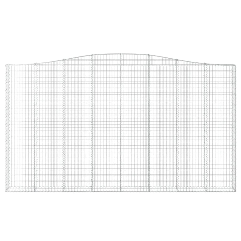 Schanskorven 2 st gewelfd 400x30x220/240 cm ijzer 2 400 x 30 x 220/240 cm