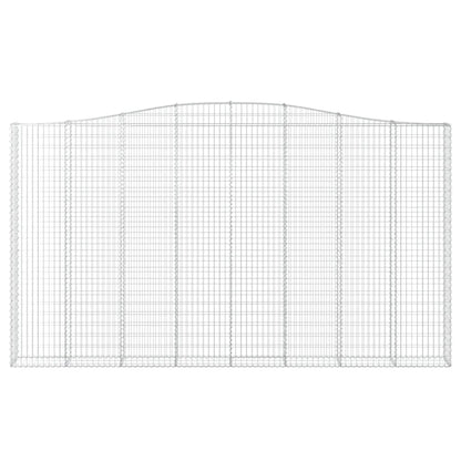 Schanskorven 2 st gewelfd 400x30x220/240 cm ijzer 2 400 x 30 x 220/240 cm