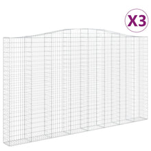 Schanskorven 3 st gewelfd 400x30x220/240 cm ijzer 3 400 x 30 x 220/240 cm