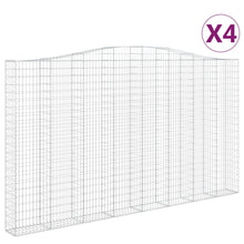 Schanskorven 4 st gewelfd 400x30x220/240 cm ijzer 4 400 x 30 x 220/240 cm