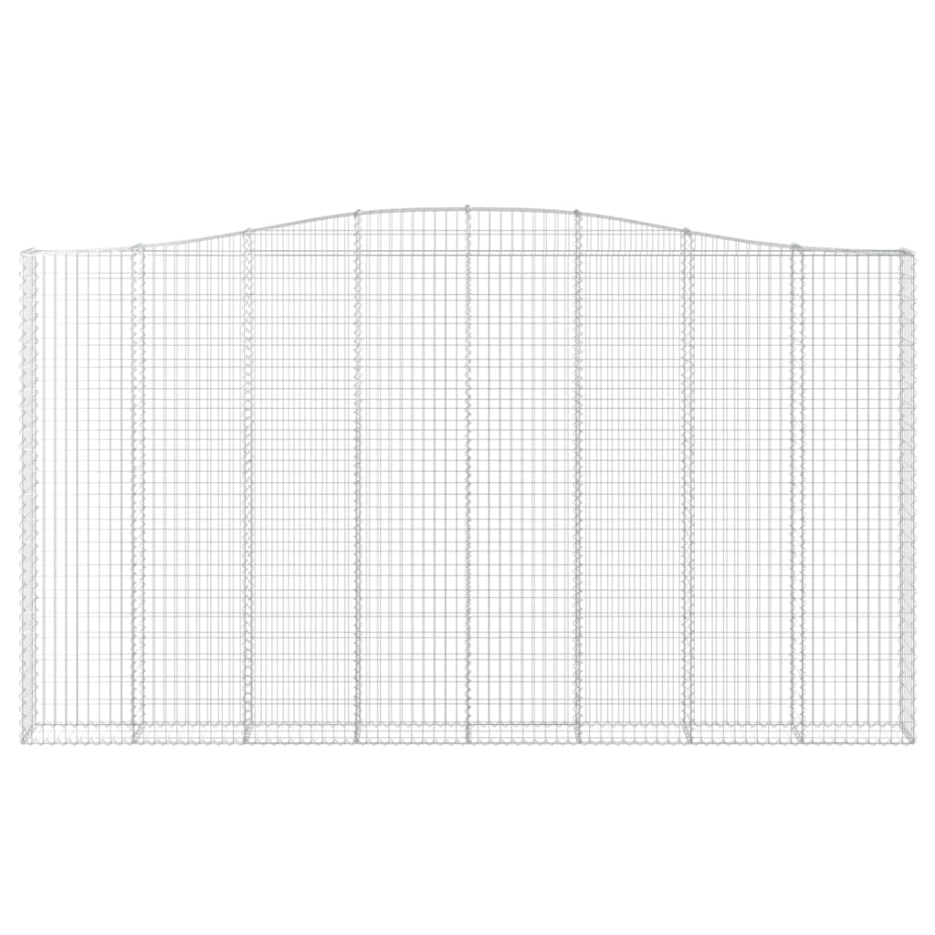 Schanskorven 4 st gewelfd 400x30x220/240 cm ijzer 4 400 x 30 x 220/240 cm