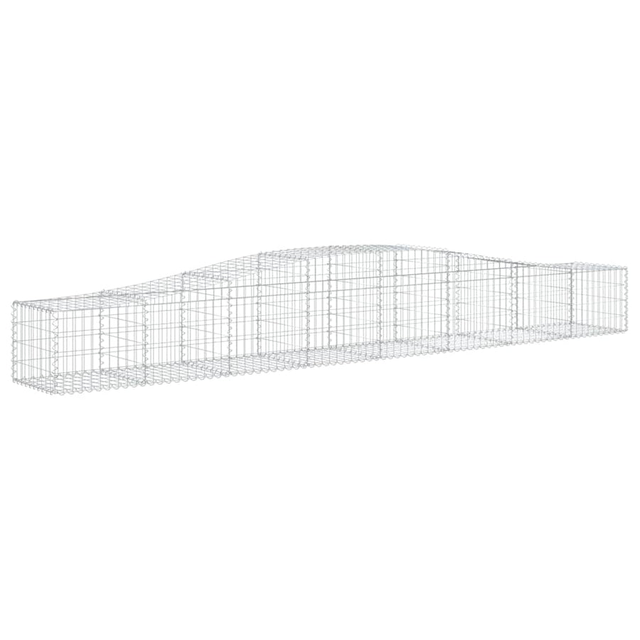 Schanskorven 2 st gewelfd 400x50x40/60 cm ijzer 2 400 x 50 x 40/60 cm