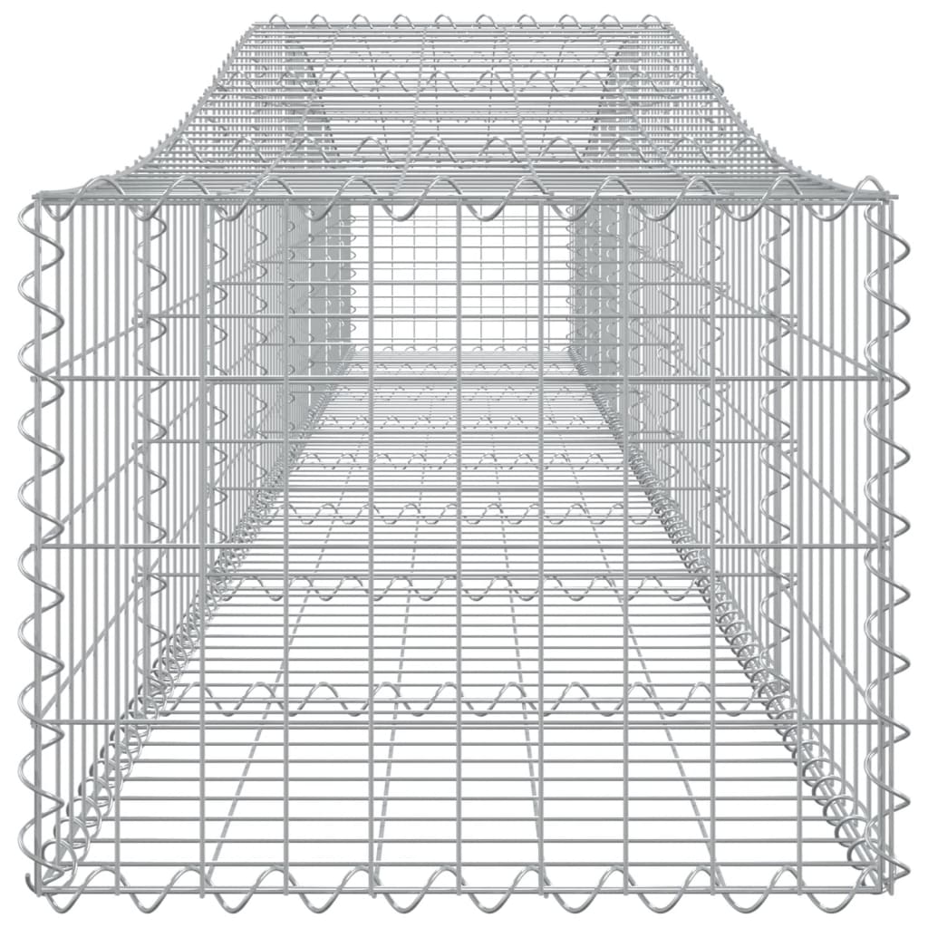 Schanskorven 2 st gewelfd 400x50x40/60 cm ijzer 2 400 x 50 x 40/60 cm