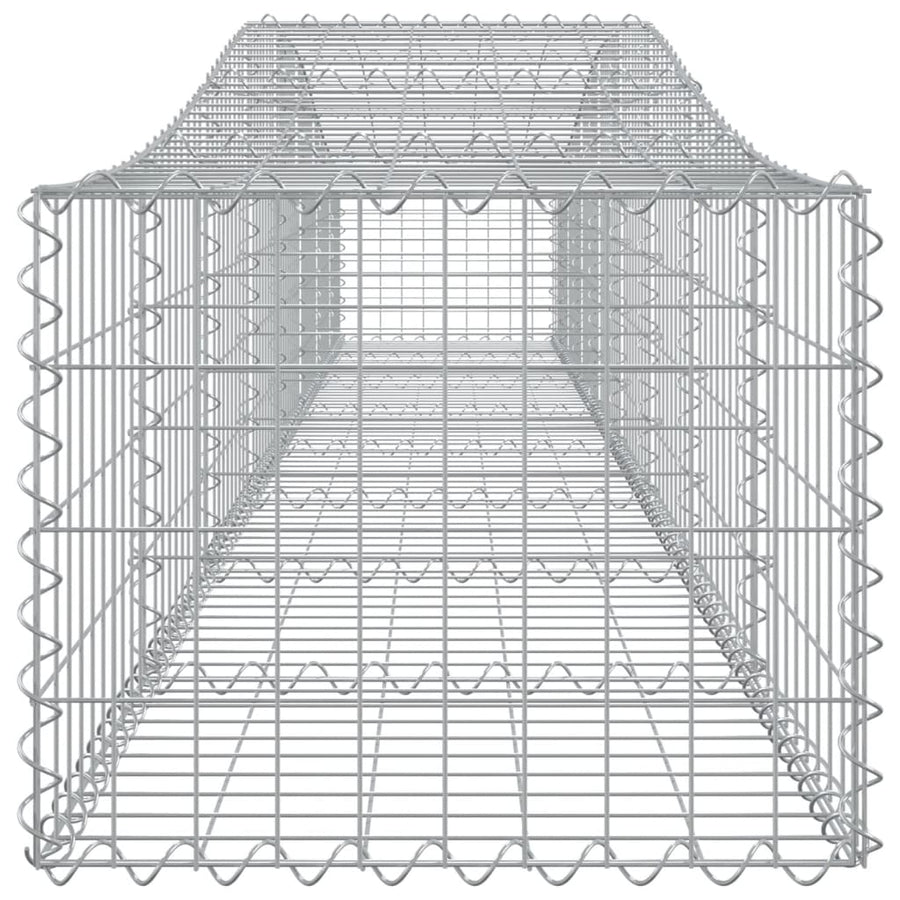 Schanskorven 2 st gewelfd 400x50x40/60 cm ijzer 2 400 x 50 x 40/60 cm