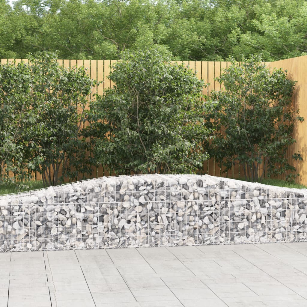 Schanskorven 2 st gewelfd 400x50x40/60 cm ijzer 2 400 x 50 x 40/60 cm