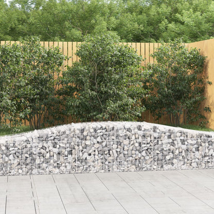 Schanskorven 2 st gewelfd 400x50x40/60 cm ijzer 2 400 x 50 x 40/60 cm