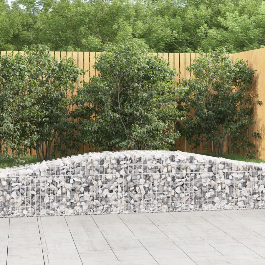 Schanskorven 2 st gewelfd 400x50x40/60 cm ijzer 2 400 x 50 x 40/60 cm