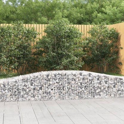 Schanskorven 4 st gewelfd 400x50x40/60 cm ijzer 4 400 x 50 x 40/60 cm