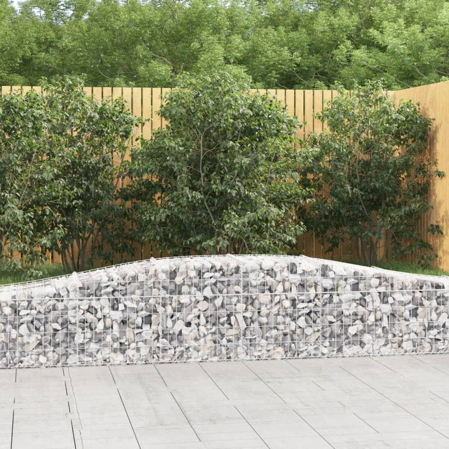 Schanskorven 4 st gewelfd 400x50x40/60 cm ijzer 4 400 x 50 x 40/60 cm