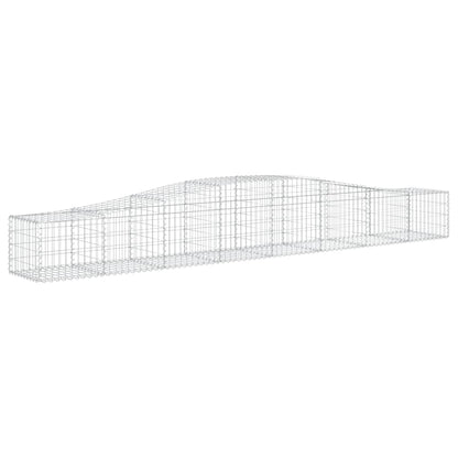 Schanskorven 8 st gewelfd 400x50x40/60 cm gegalvaniseerd ijzer 8 400 x 50 x 40/60 cm