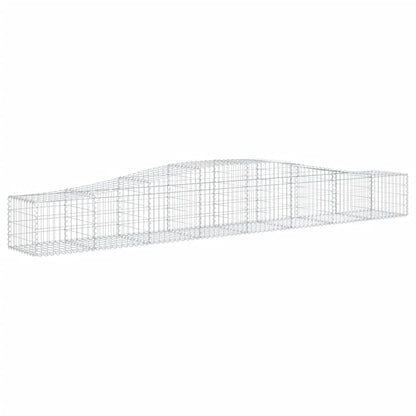 Schanskorven 9 st gewelfd 400x50x40/60 cm gegalvaniseerd ijzer 9 400 x 50 x 40/60 cm