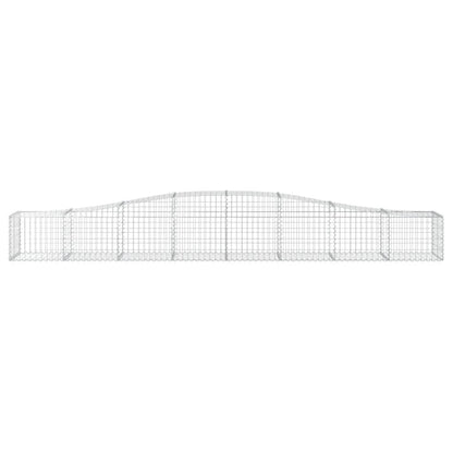 Schanskorven 9 st gewelfd 400x50x40/60 cm gegalvaniseerd ijzer 9 400 x 50 x 40/60 cm