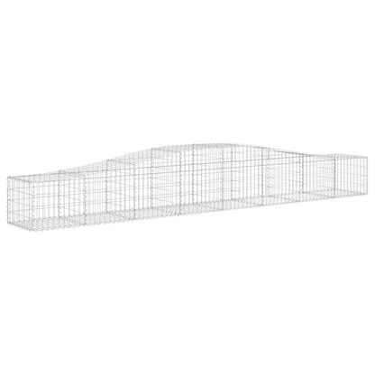 Schanskorven 10 st gewelfd 400x50x40/60 cm gegalvaniseerd ijzer 10 400 x 50 x 40/60 cm