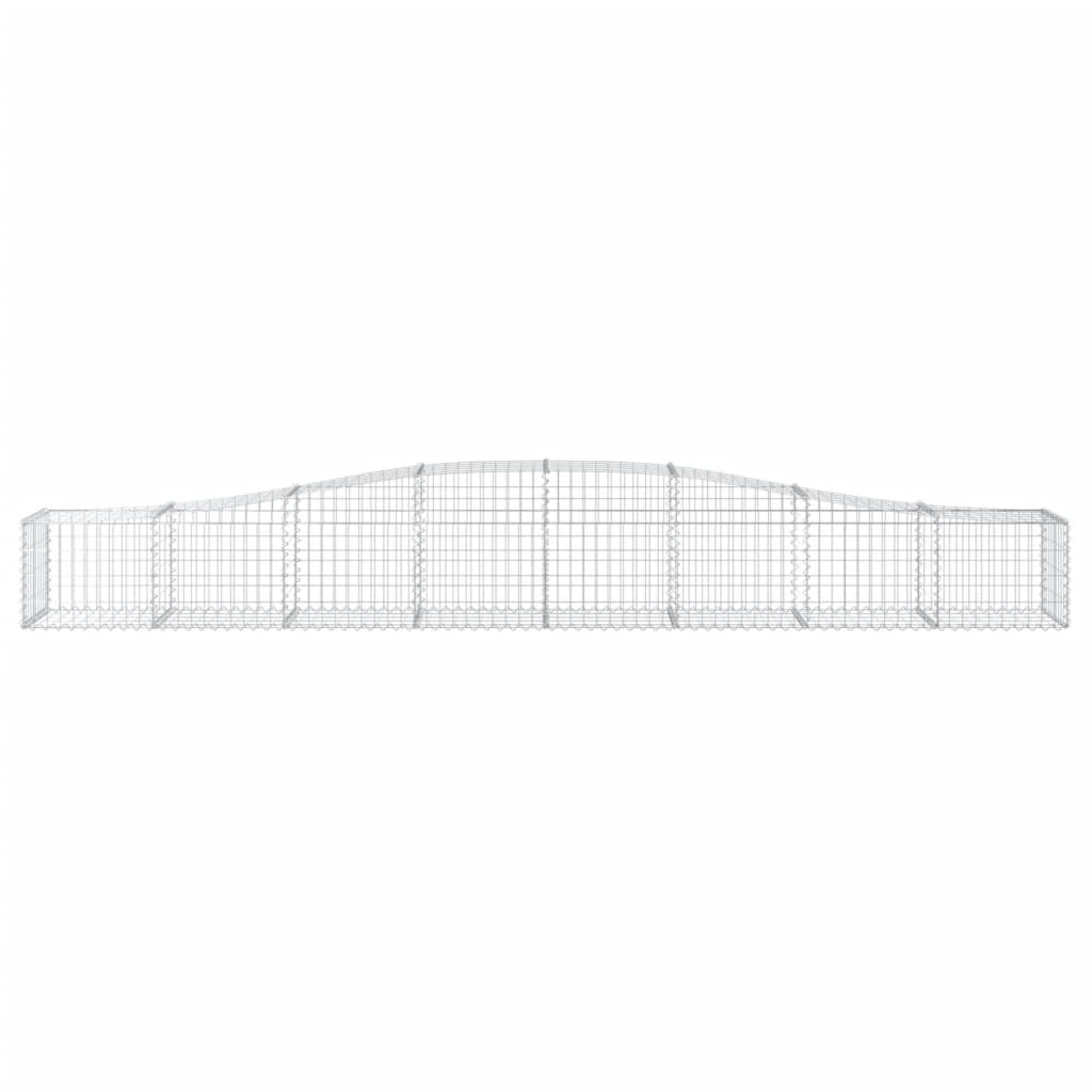 Schanskorven 10 st gewelfd 400x50x40/60 cm gegalvaniseerd ijzer 10 400 x 50 x 40/60 cm