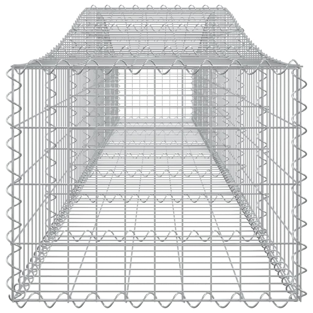 Schanskorven 10 st gewelfd 400x50x40/60 cm gegalvaniseerd ijzer 10 400 x 50 x 40/60 cm