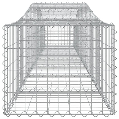 Schanskorven 10 st gewelfd 400x50x40/60 cm gegalvaniseerd ijzer 10 400 x 50 x 40/60 cm