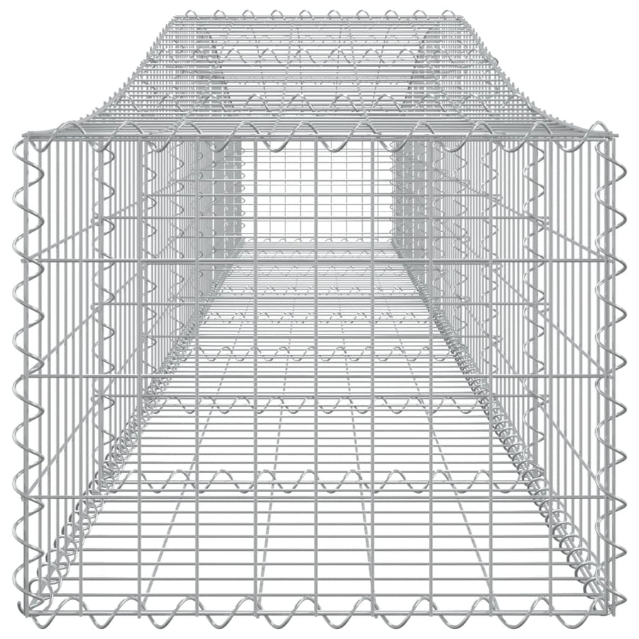 Schanskorven 10 st gewelfd 400x50x40/60 cm gegalvaniseerd ijzer 10 400 x 50 x 40/60 cm