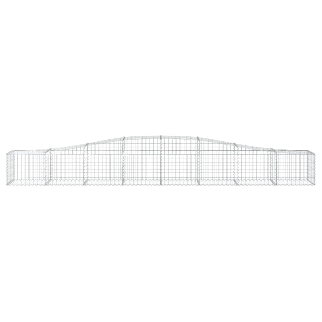 Schanskorven 25 st gewelfd 400x50x40/60 cm gegalvaniseerd ijzer 25 400 x 50 x 40/60 cm