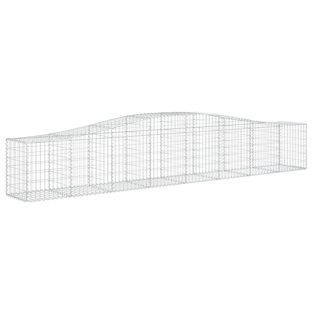 Schanskorf 2 st gewelfd 400x50x60/80 cm gegalvaniseerd ijzer 2 400 x 50 x 60/80 cm