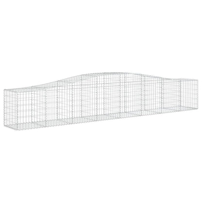 Schanskorf 2 st gewelfd 400x50x60/80 cm gegalvaniseerd ijzer 2 400 x 50 x 60/80 cm
