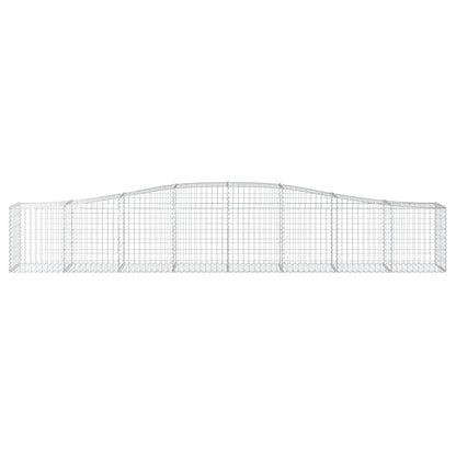 Schanskorf 2 st gewelfd 400x50x60/80 cm gegalvaniseerd ijzer 2 400 x 50 x 60/80 cm