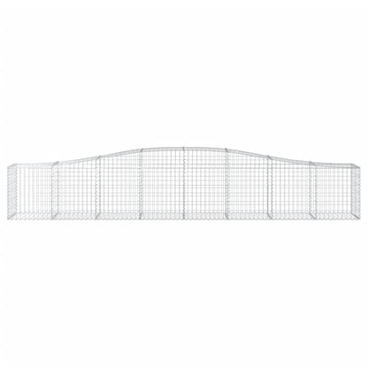 Schanskorven 5 st gewelfd 400x50x60/80 cm gegalvaniseerd ijzer 5 400 x 50 x 60/80 cm