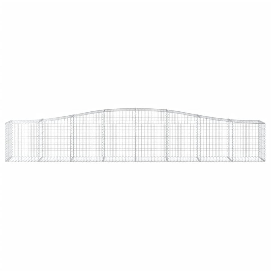 Schanskorven 5 st gewelfd 400x50x60/80 cm gegalvaniseerd ijzer 5 400 x 50 x 60/80 cm