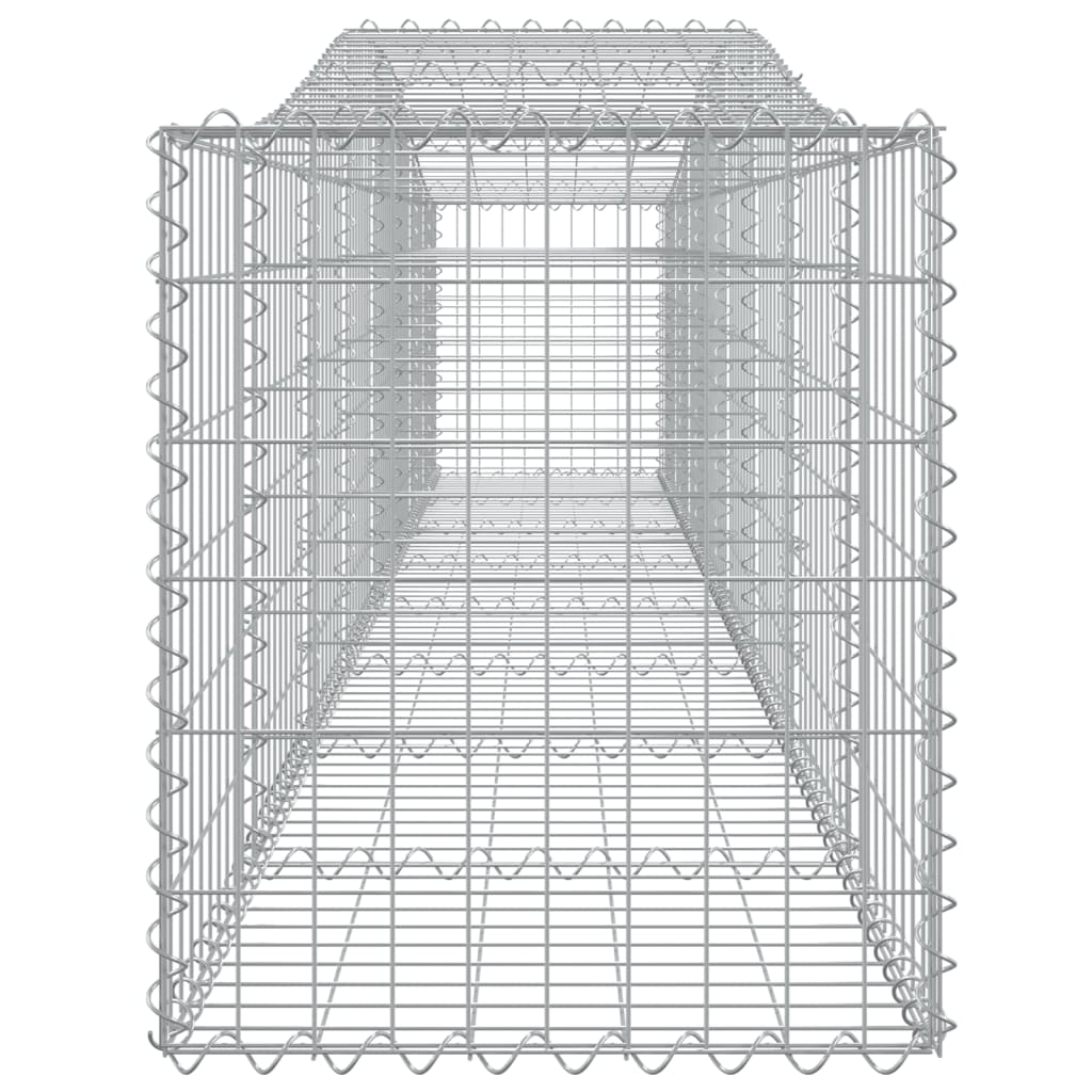 Schanskorven 5 st gewelfd 400x50x60/80 cm gegalvaniseerd ijzer 5 400 x 50 x 60/80 cm