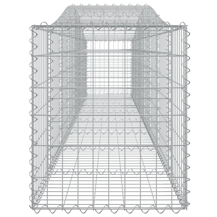 Schanskorven 5 st gewelfd 400x50x60/80 cm gegalvaniseerd ijzer 5 400 x 50 x 60/80 cm