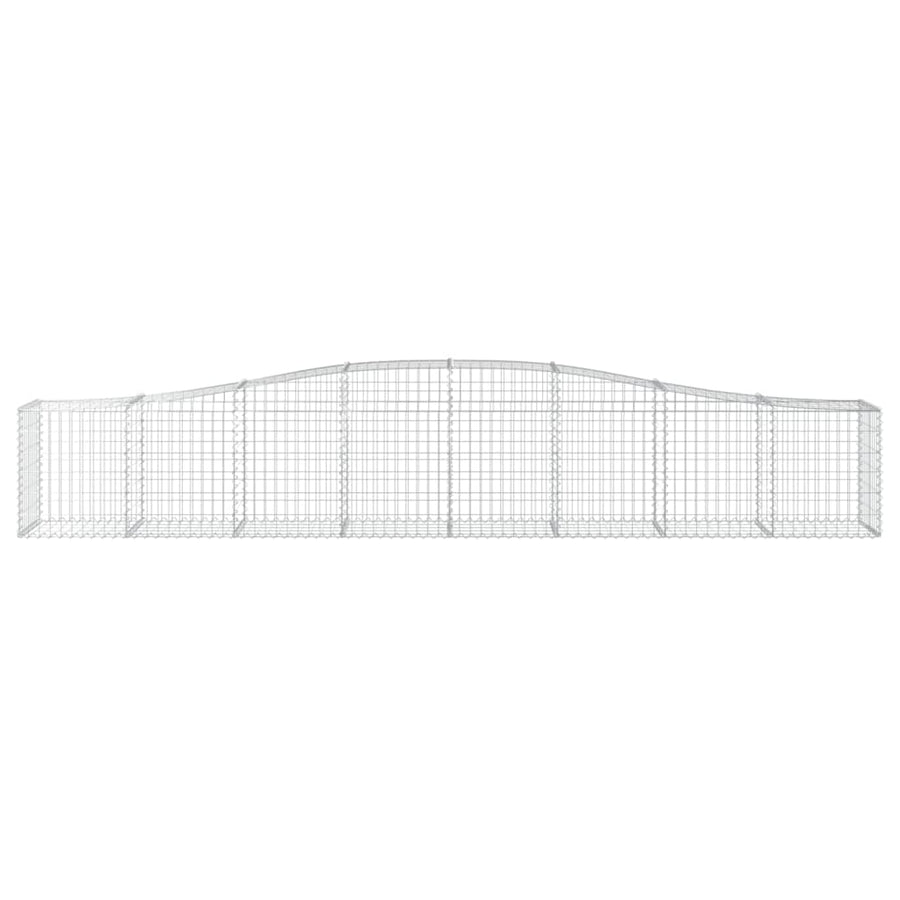 Schanskorven 6 st gewelfd 400x50x60/80 cm gegalvaniseerd ijzer 6 400 x 50 x 60/80 cm